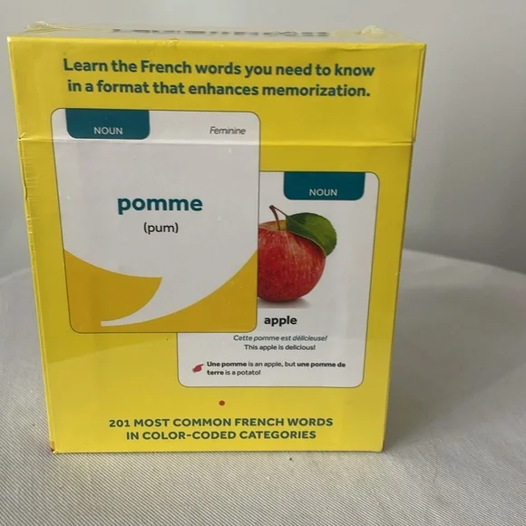 Barrons 201 French words & 291 French phrase flashcards and French dictionary - Picture 11 of 11